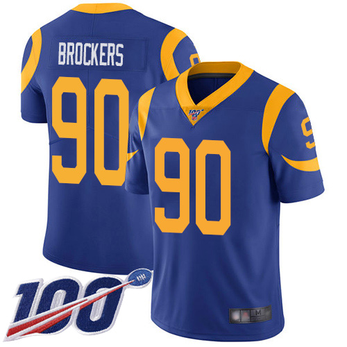 Los Angeles Rams Limited Royal Blue Men Michael Brockers Alternate Jersey NFL Football #90 100th Season Vapor Untouchable->los angeles rams->NFL Jersey